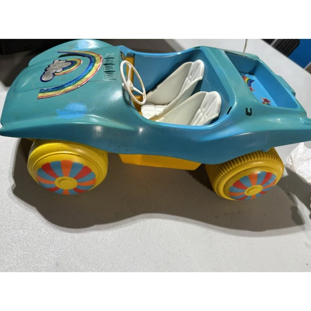 Vintage 1983 Mattel Rainbow Brite‎ Bright Color Buggy Blue Convertible Car